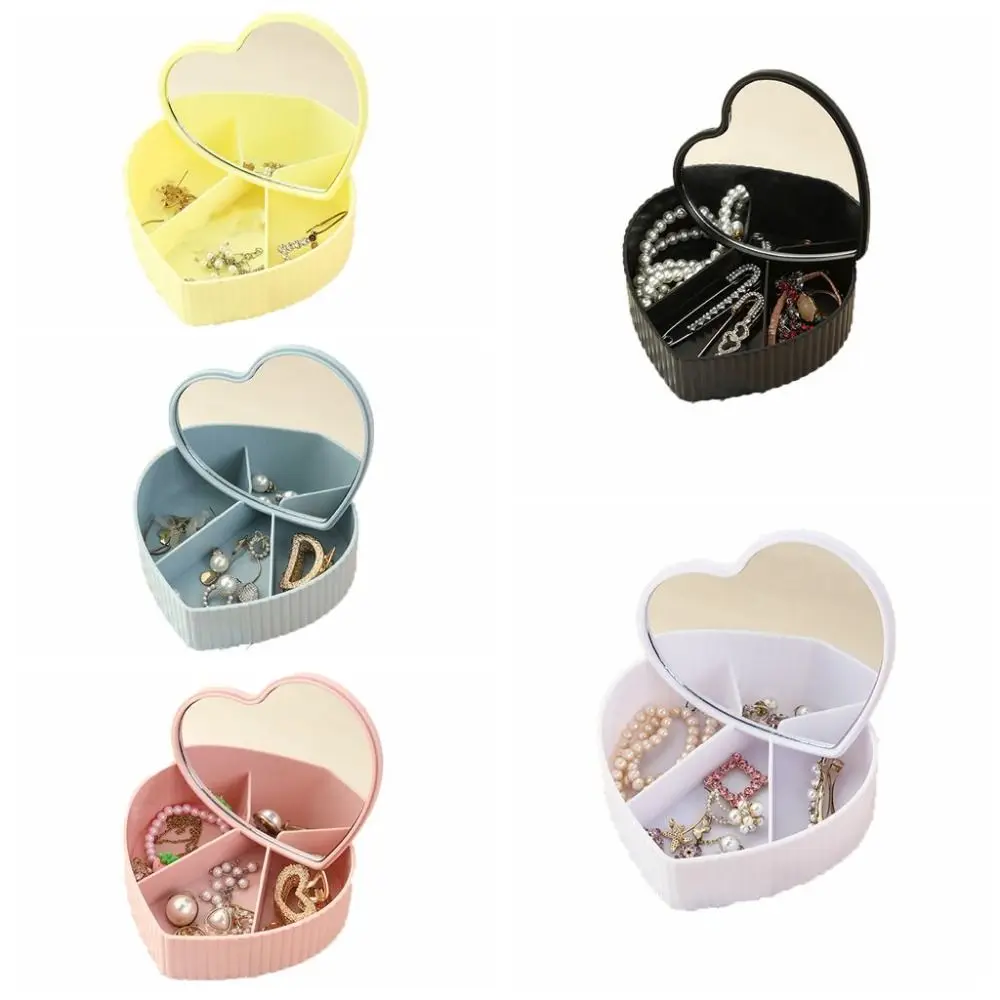 Модная упаковочная сумка для ювелирных изделий в форме сердца с зеркалом