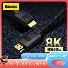 Baseus HDMI สำหรับ Xiaomi Mi Box 48Gbps ดิจิตอลสำหรับ PS5 PS4 8K 2.1 4K 2.0 HDMI Splitter 8K/60Hz สาย