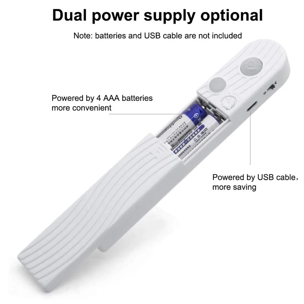 

LED Light String Induction LED Light Strip Battery Powered Cabinet Lamp Strip 1 5W 200lm Warm White 1 Meter 3500K