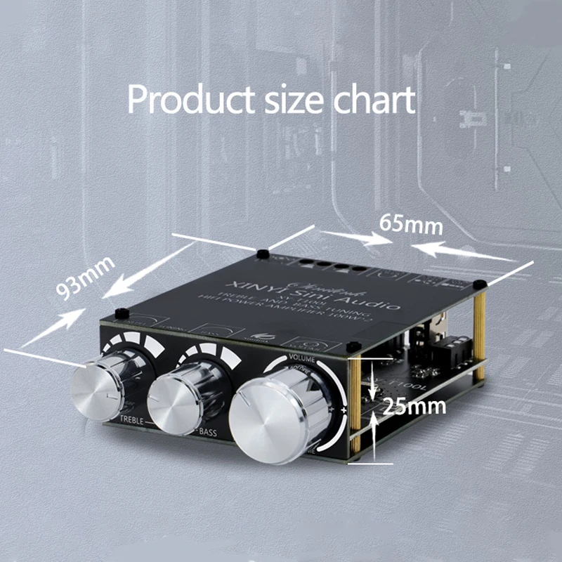 Плата усилителя сабвуфера 2*100 Вт Bluetooth 5 0 высокая мощность аудио стерео AUX USB бас