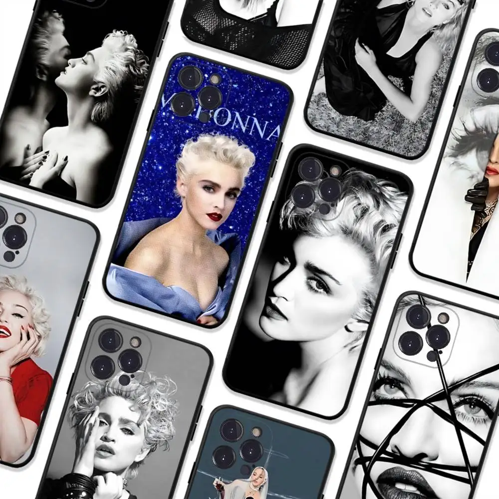 Фото Чехол для телефона с изображением известной певицы Мадонны для iPhone 14 Plus, 13 Mini, 11, 16, 15, 17 Pro Max, ударопрочный, защитный №4