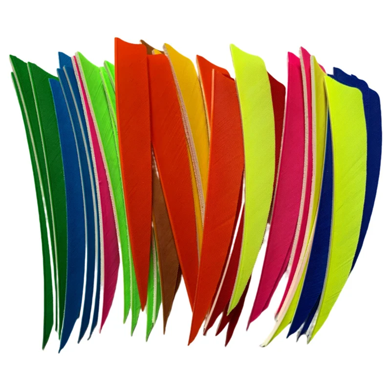 

50 Pcs 5 Inch Turkey Feathers Shield Cut Fletching Right Wing For Hunting Shooting Arrow DIY Archery Accessories