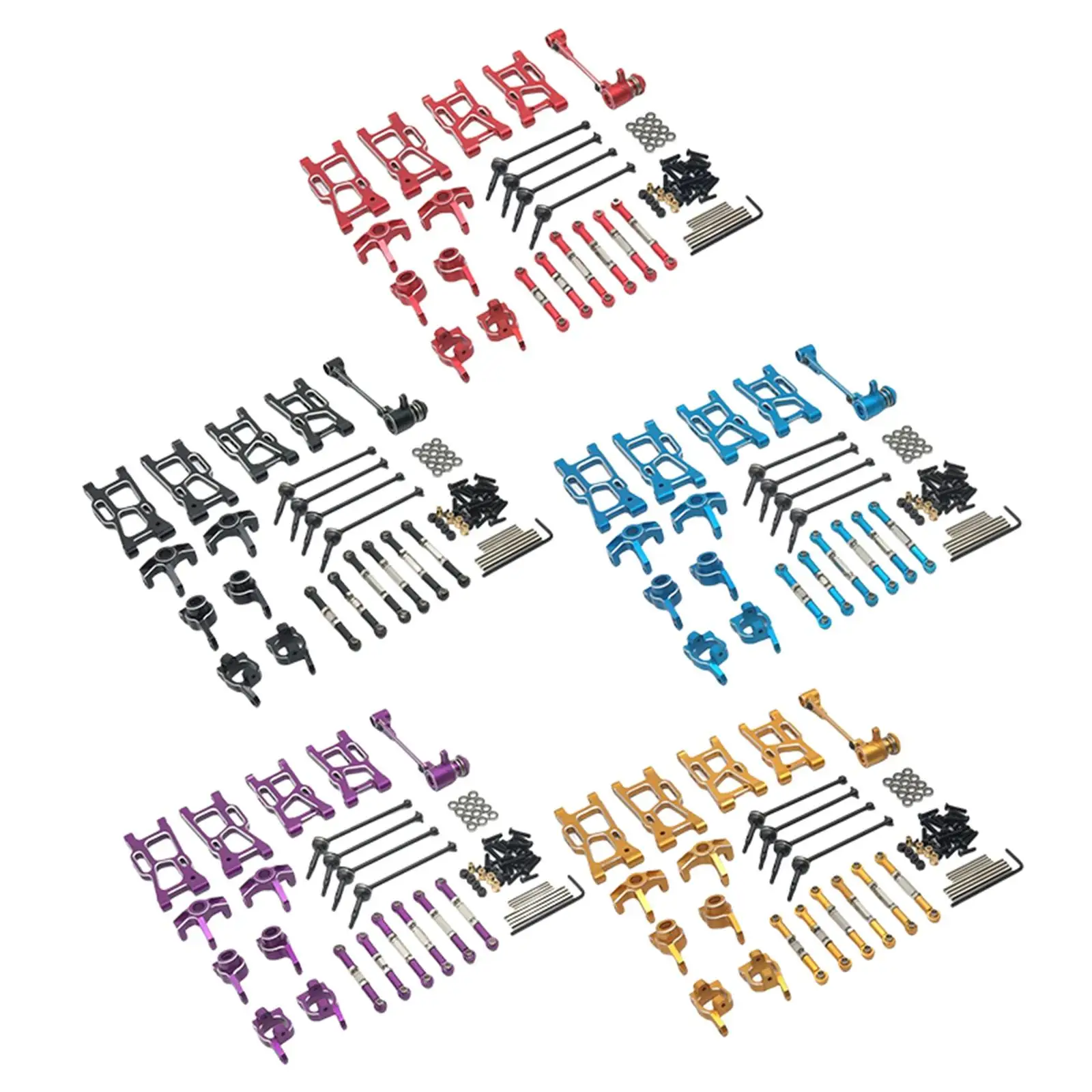 

RC Car Metal Upgrade Steering Knuckles Bearing 1:14 Scale Upgrade Parts Set for LC Racing 1/14 Emb 1H Dth Mth LC12B1 RC Car