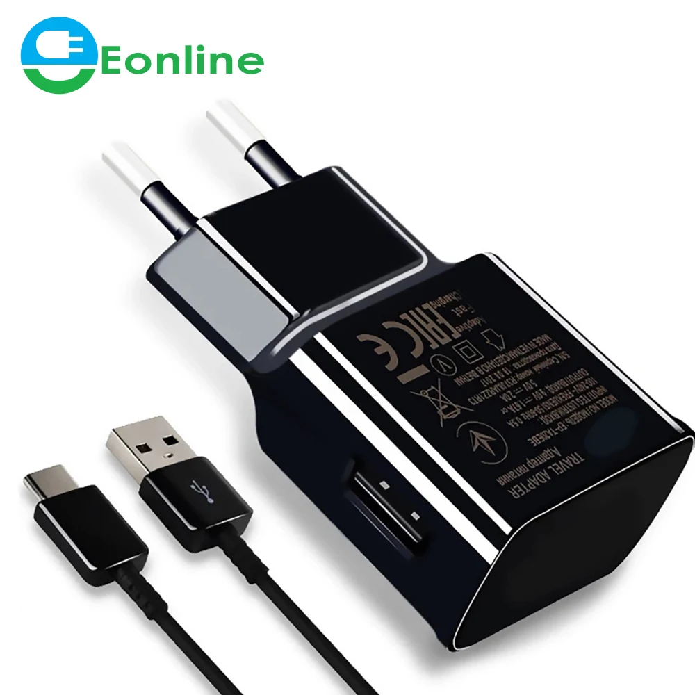 

2A Fast Charging Travel Adapte For Samsung S10 S9 S8 Plus Wall Fast charger Type C Cable For Huawei 20 Xiaomi Redmi Phone