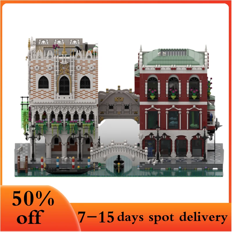 

10262pcs Venice Palaces and Bridges MOC-84806 Street view Bricks Customized MOC Building Block Assemble DIY Toys Children Gifts