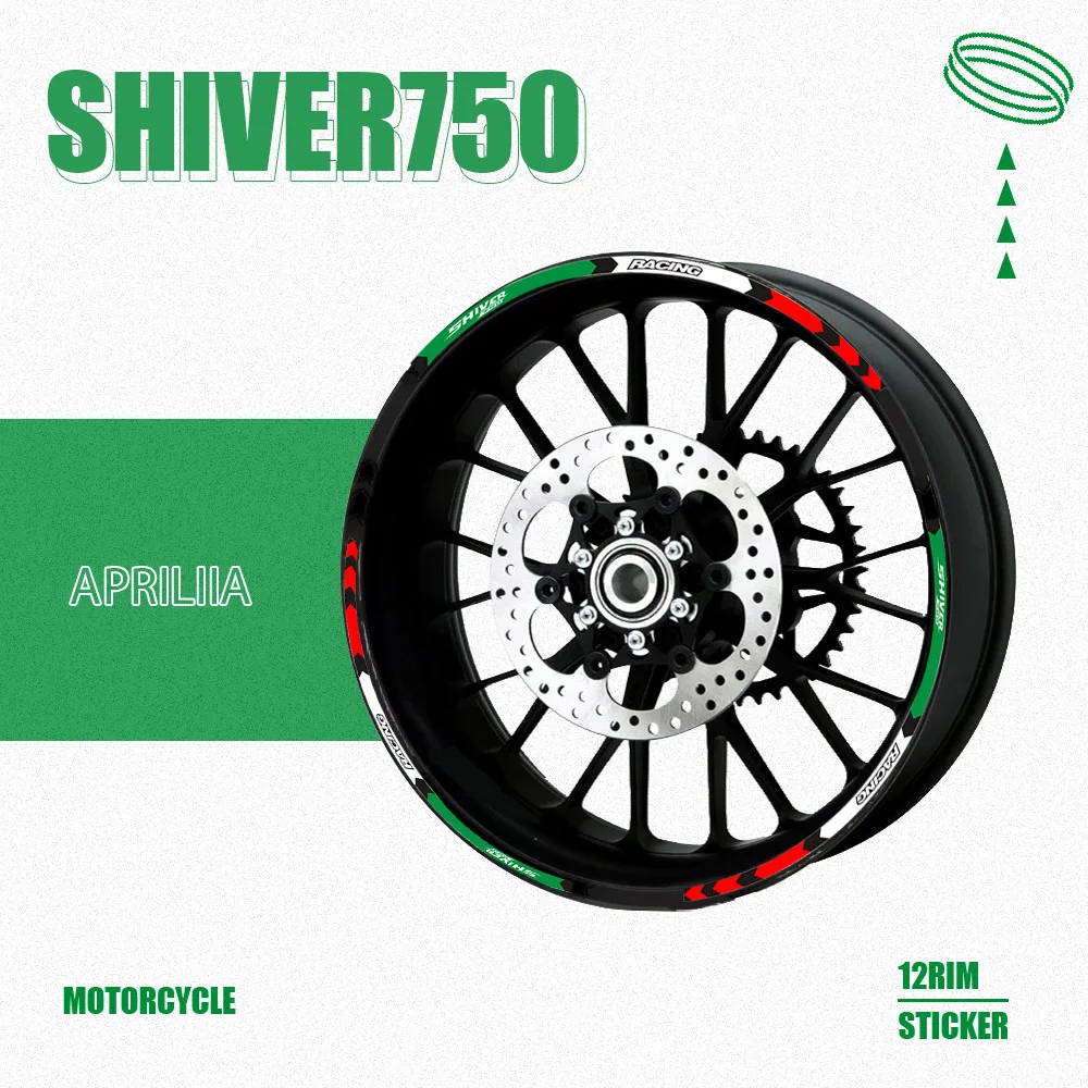

Мотоциклетная наклейка, передняя и задняя зеркальные водонепроницаемые наклейки, полосы обода для Aprilia SHIVER 750 shiver 750