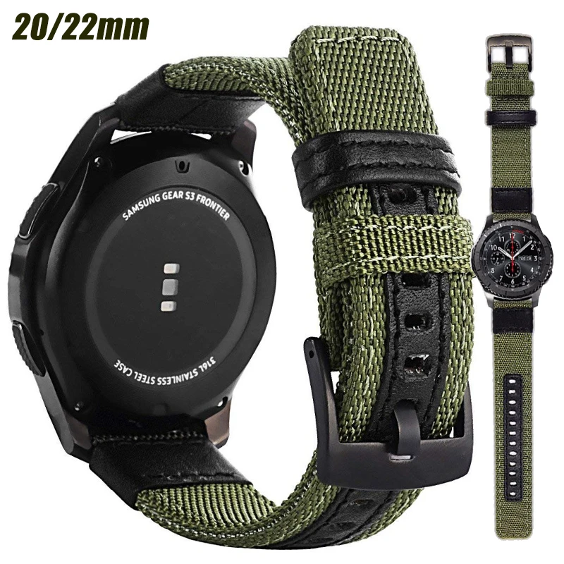 

Nylon Sports Strap For Samsung Galaxy Watch 5 Pro/4/classic/gear s3 active Woven Bracelet Huawei watch gt2 3Pro 22mm 20mm Strap