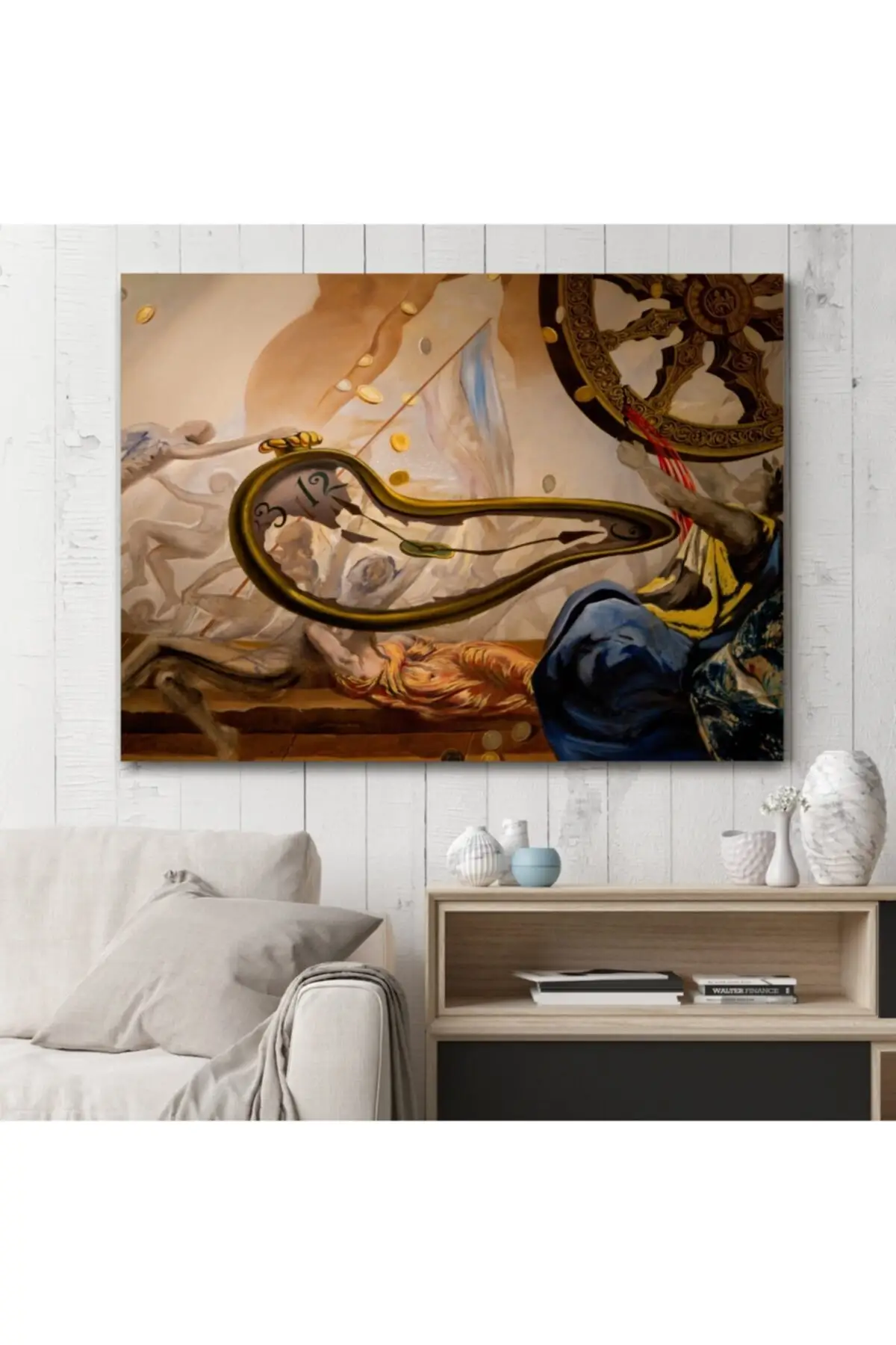 Сальвадор Дали стойкость воспроизведения времени Картина на холсте 90x60 Сальвадор Дали стойкость воспроизведения времени Картина на холсте 90x60