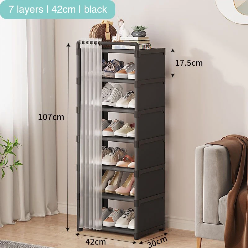 Прочный прочный стеллаж для обуви органайзер дома прокат черные белые