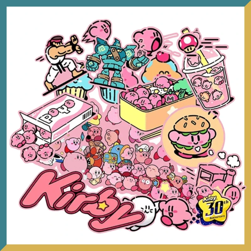 

Аниме периферийные Мультяшные милые наклейки Kirby Граффити Блокнот Водонепроницаемые персонализированные наклейки Декоративные Коллекционные игрушки подарок