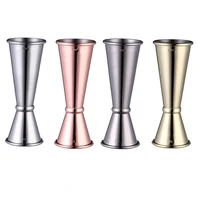 stainless steel double shaker measure cup 30ml60ml bar jigger liquo measuring tool kitchen drink cups gadgets new