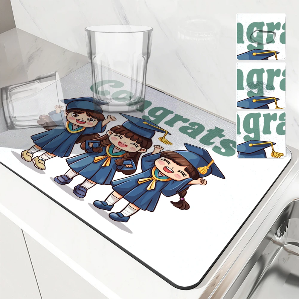 Коврик абсорбирующий для кухни всесезонный нескользящий Быстросохнущий коврик