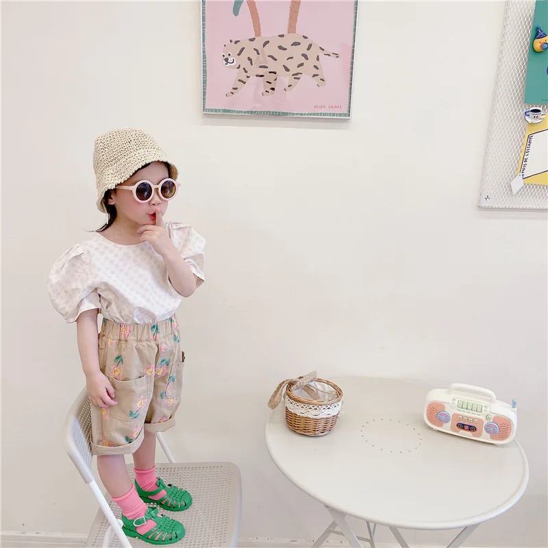 

Kids Shorts Elastic Waist Above Knee Length Print Simple Fashion Modern Casual Soft Comfortable Summer Children Unisex