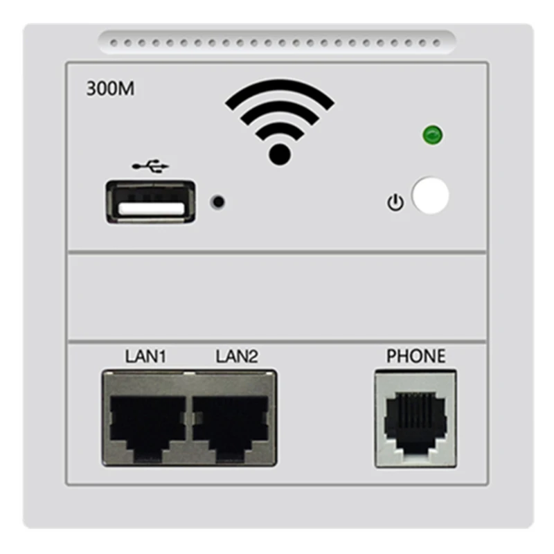 

300Mbps In Wall AP Repeater Wifi Wall Socket Router Access Point Wireless RJ45 220V Poe USB Chargin Router