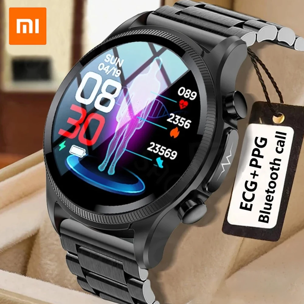 

Xiaomi 2023 Men/Women Health ECG+PPG Monitor Blood Sugar Smart Watch Blood Pressure/Glucose Thermometer Sports Smartwatch Clock