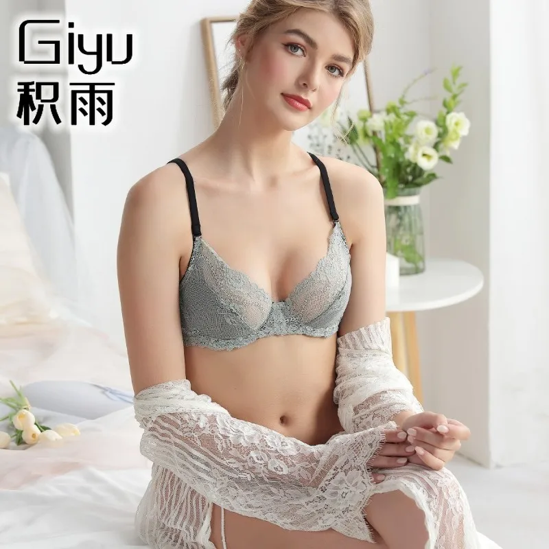 

Ультратонкий дышащий соблазнительный бюстгальтер во французском европейском стиле 2022, прозрачное кружевное нижнее белье, Женский комплек...