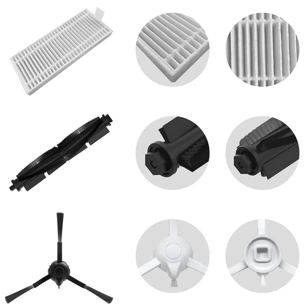 

Filter Vacuum Cleaner Parts Robot Accessory Set Side Brushes Vacuum Cleaner Filter Wipes Set Filters Replacements