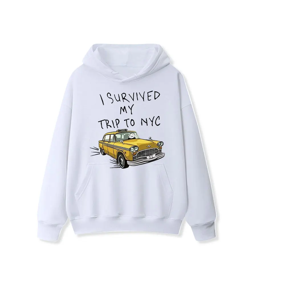

Tom Holland Same Style Hoodie I Survived My Trip To NYC Print Casual Streetwear Men Unisex Fashion Child Pullover 100% Cotton