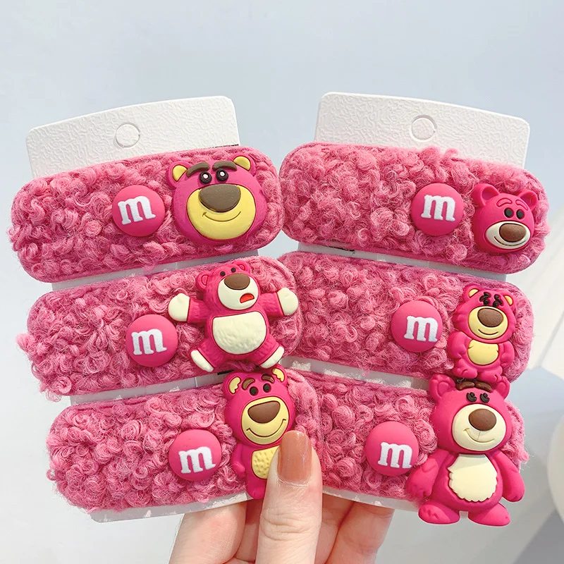 

Pitaya color autumn and winter new strawberry bear BB clip girl heart hairpin cute cartoon clip side hairpin side clip