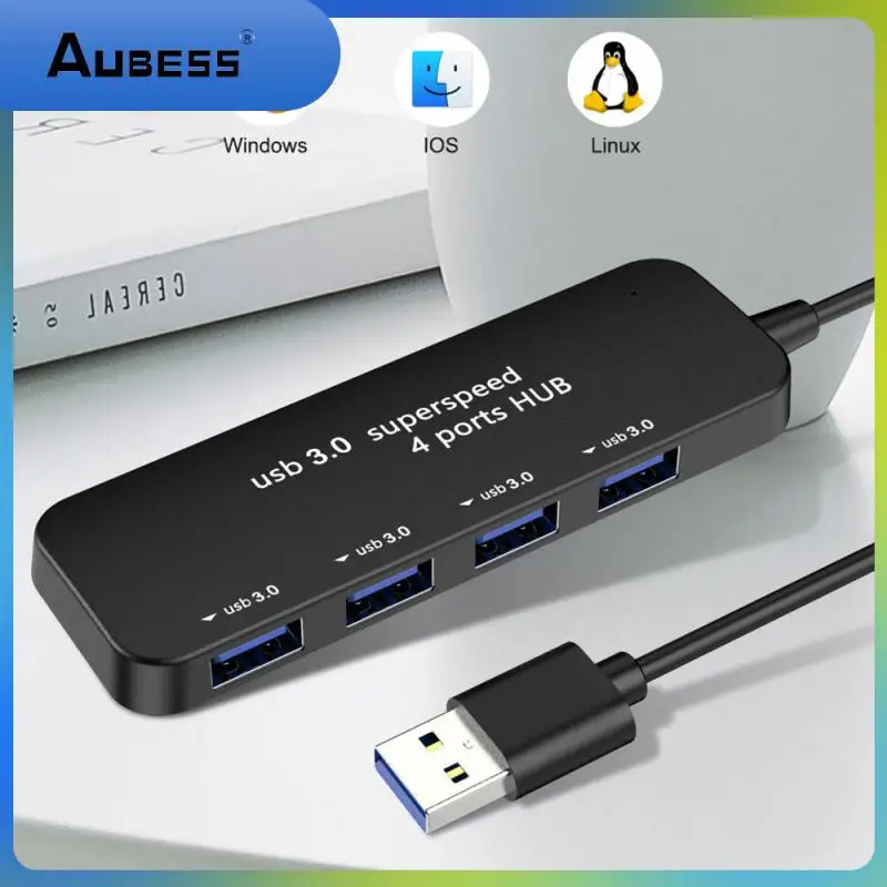 

Easy And Smooth Adapter Stable Device Connection Five Fold Safety Protection 4-port C-type Hub Black Splitter Stable Connection