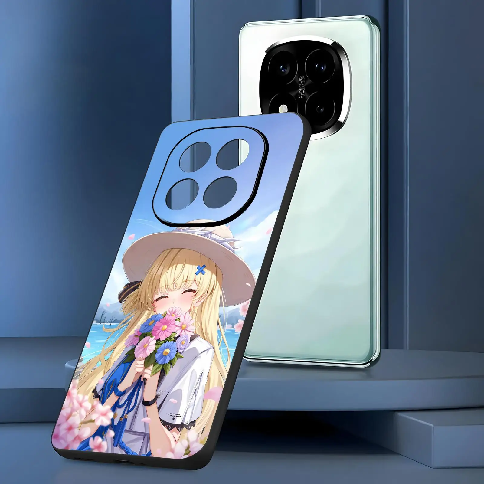 Фото Чехол для телефона Redmi Note15 14 13 12 11Pro Plus 5G 14C A3, мягкий черный чехол для телефона Wuthering Waves PHOEBE №3