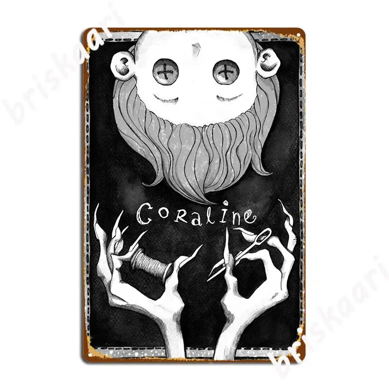 

Металлический плакат Coraline, классический настенный плакат, пещера, паб, кинотеатр, гостиная, жестяной плакат