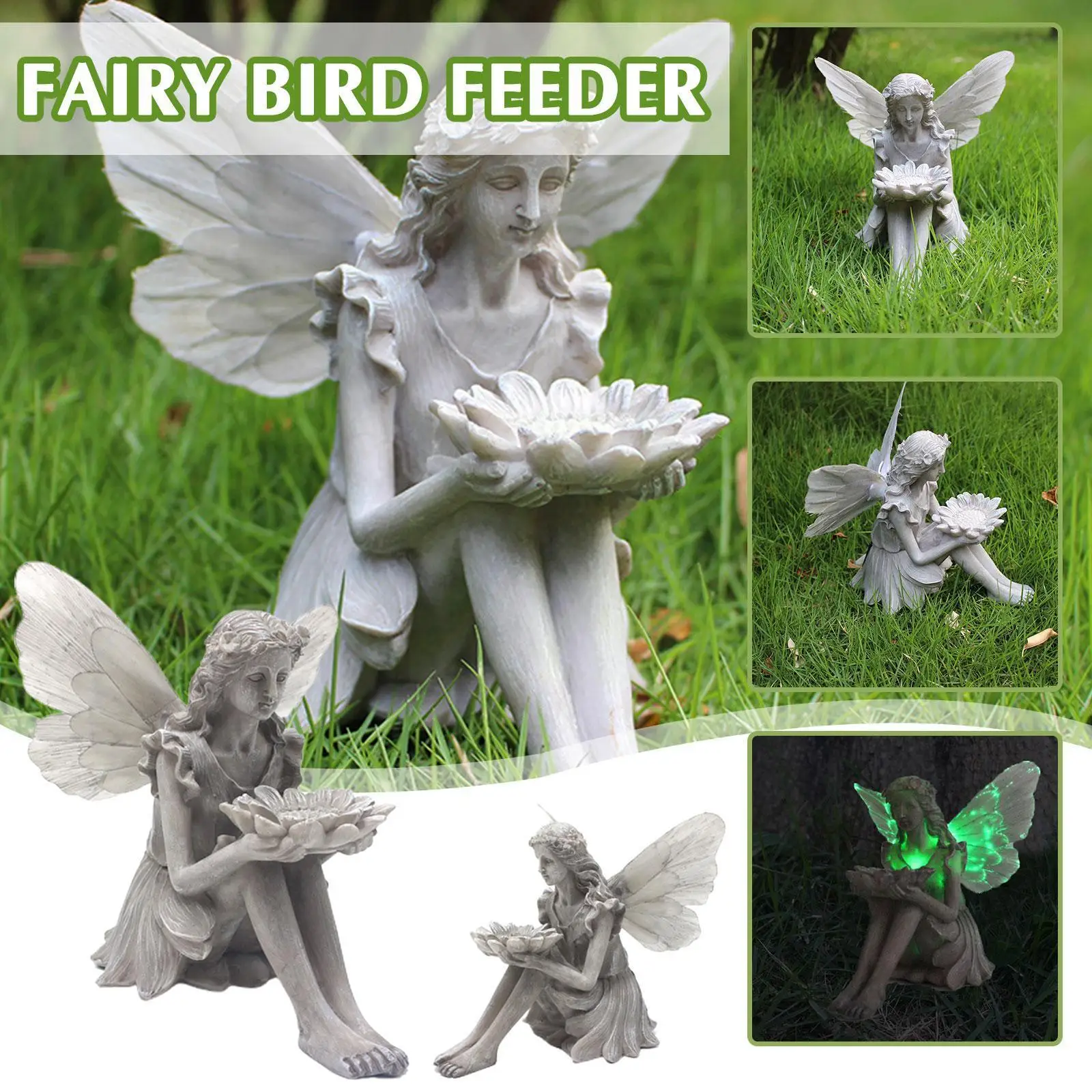 

Сказочная статуя на солнечной батарее, украшение для улицы, скульптура, ангел, искусственная декоративная фигурка, красивая A9Q8