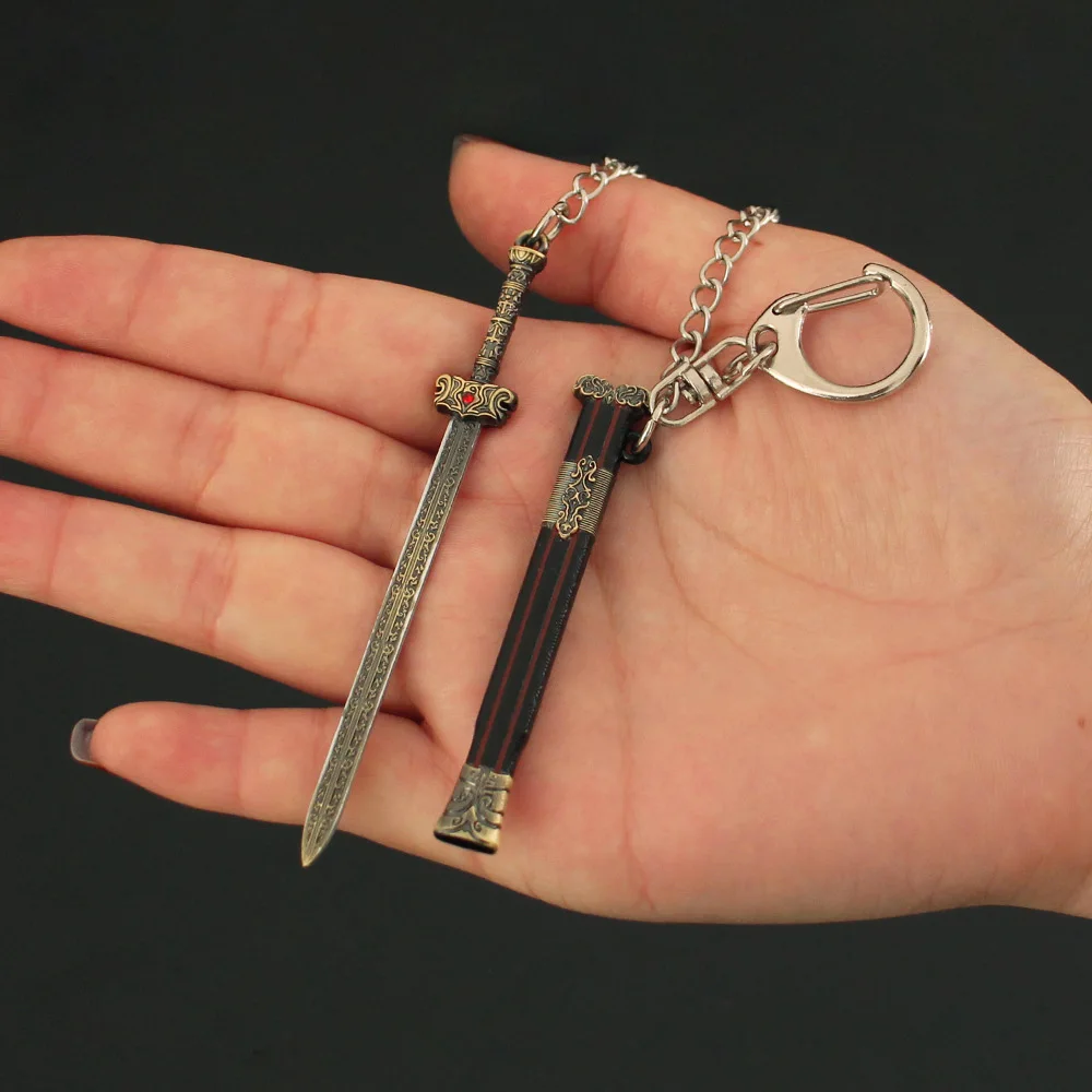 9 см три Королевства модель древнего оружия кулон брелок для мужчин и мальчиков