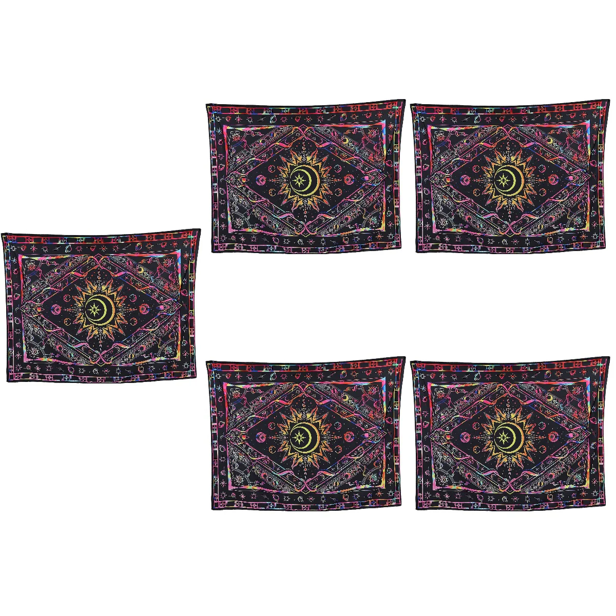 

5 Sets Wall Hanging Ornament Moon Star Living Room Background Tapestry Decor