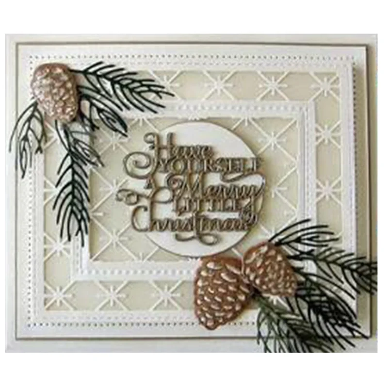 

Pine Cone Branch Metal Cutting Dies Paper Craft for Christmas Photo Album Embossing Dies Decoration Scrapbooking Stencils Crafts