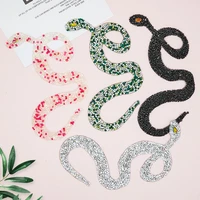 178cm rhinestone snake patches for clothes sequin crystal iron on transfers clothes appliques stripes stickers