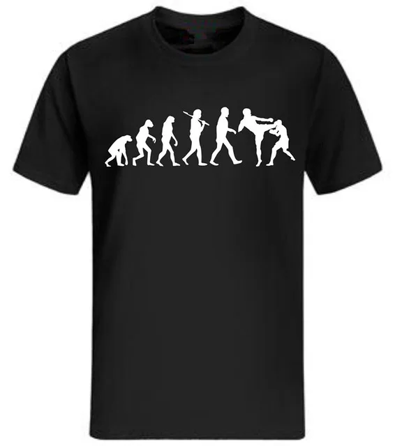 Летние футболки футболка Evolution Мужская Ultimate Fighting Muay Thai хардкор веселая рубашка