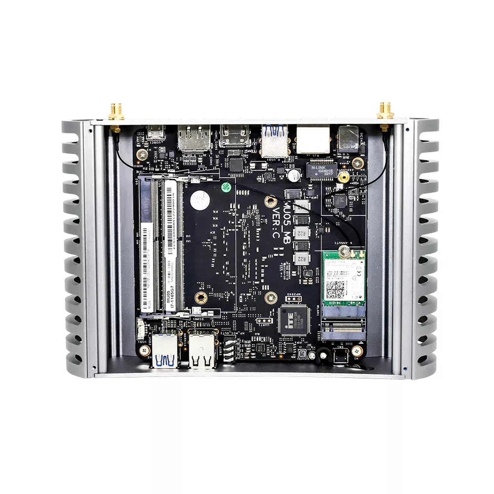 Безвентиляторный мини-ПК 11-го поколения Core i7-1165G7 i5-1135G7 Thunderbolt 4 Windows 11 HDMI DP 2*4K @ 60 Гц
