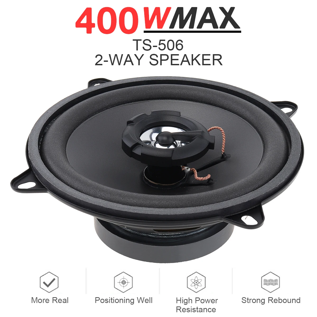 

1 Piece 4 / 5 / 6.5 Inch Car HiFi Coaxial Speaker Universal Vehicle Door Auto Audio Music Stereo Full Range Frequency Speakers