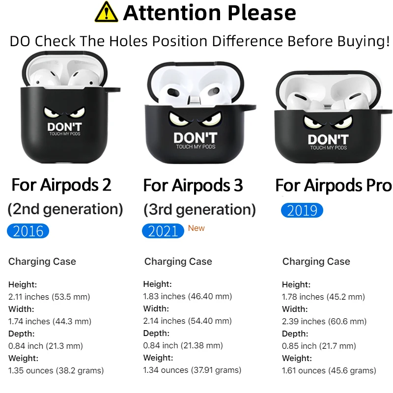 Case For Apple Airpods Pro Cases Slogan Simple Text Dont Touch Airpods Pro 2 3 Silicon Black Earphone Cover For Air pod Pro Capa