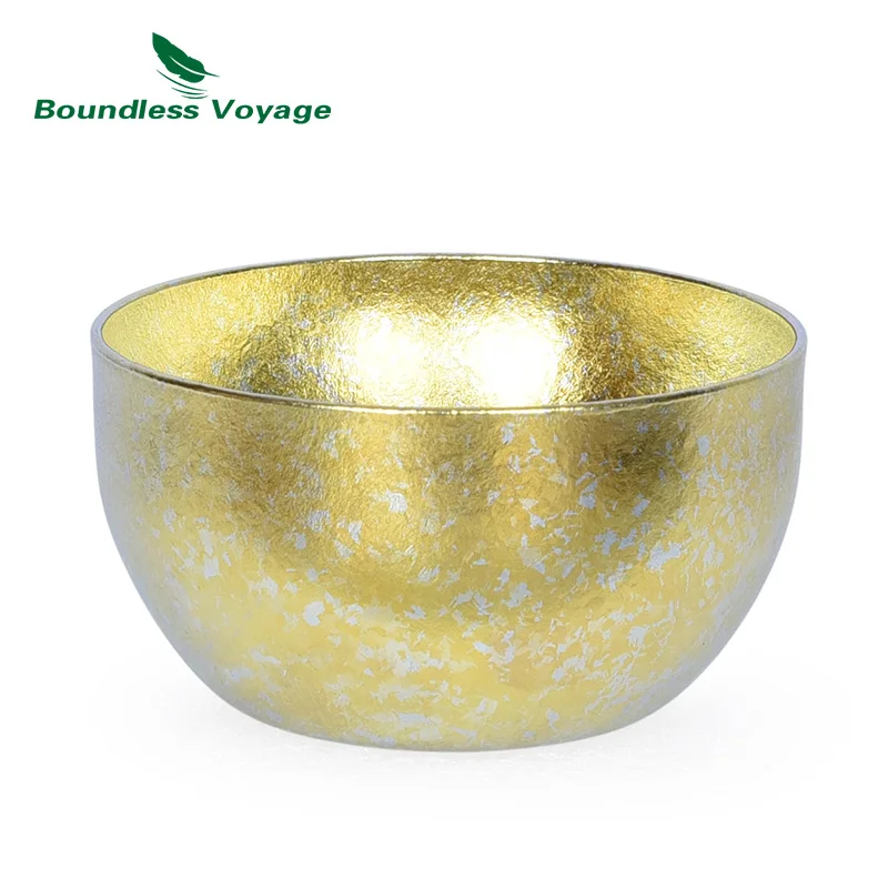 

Титановая чайная чашка Boundless Voyage, Золотая чашка, двухслойная цветная чашка для чая с защитой от ожогов, кружка для вина и чая с широким горлом...