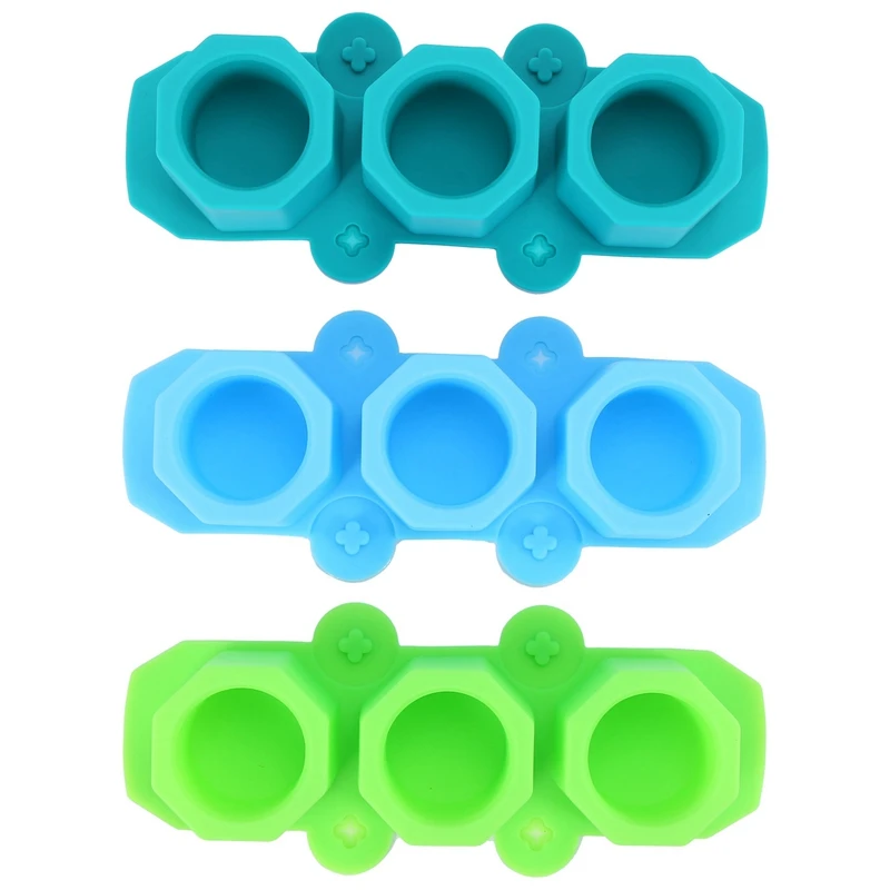 3 упаковки мини-осьмиугольных цветочных горшков силиконовые формы-форма для