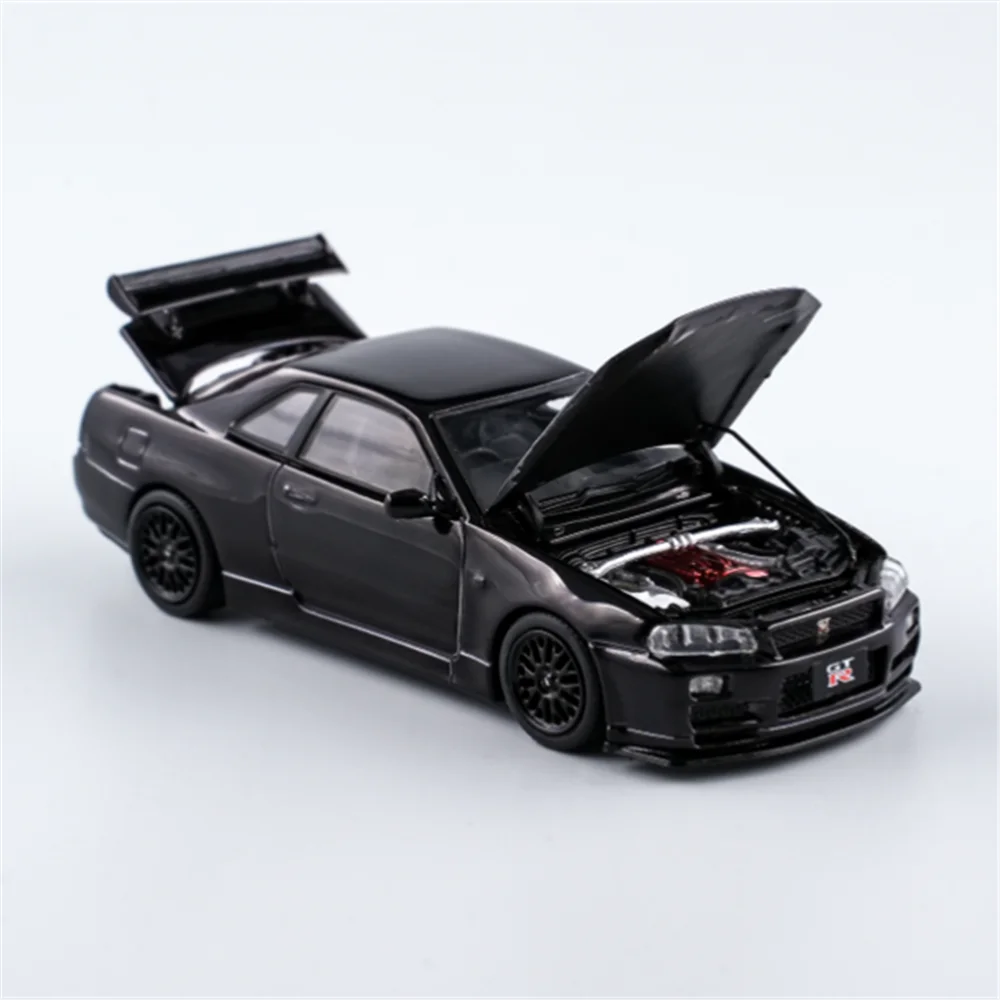 TIME MICRO/AM 1:64 GTR34 гальваническое обесцвечивание картина модель автомобиля из сплава
