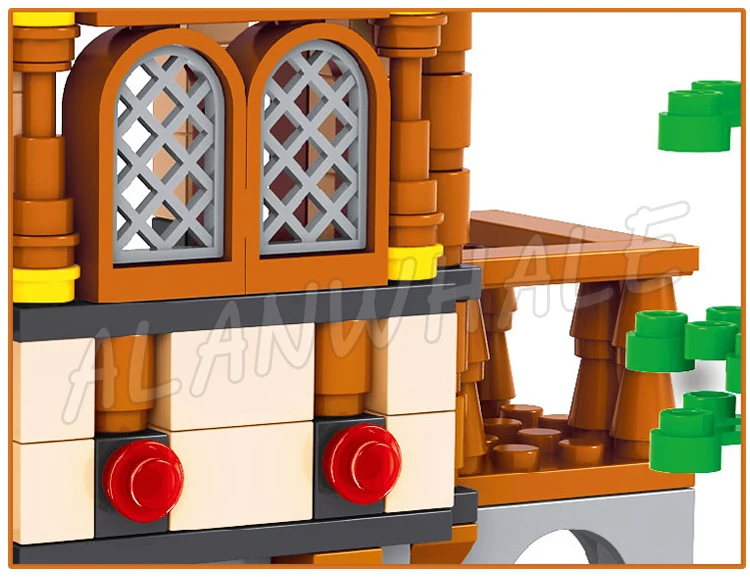 1722 шт. замок Королевство средневековый рынок Деревня Европейский стиль 28001