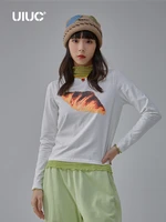 uiuc spring long sleeve t shirts woman cute tees for teen girls casual basic t shirts 38004gw21