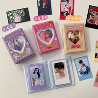cute 3inch kpop photocard holder polaroid love photo album holds collect book 32pockets idol card sleeves kawaii stationary