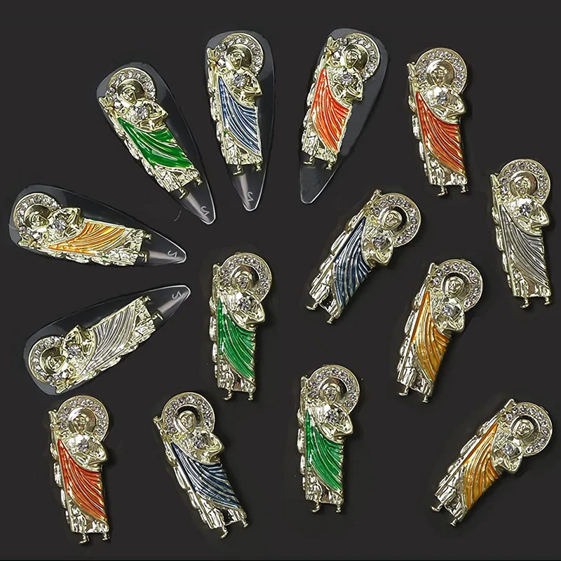 

10 шт., подвеска для ногтей «Дева Мария»