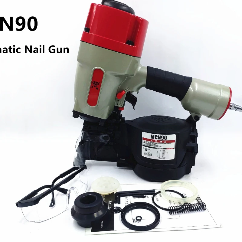 

Промышленный пневматический инструмент MCN90, пневматическая катушка, гвоздезабивной пистолет для маникюра, для изготовления поддонов, для деревообработки