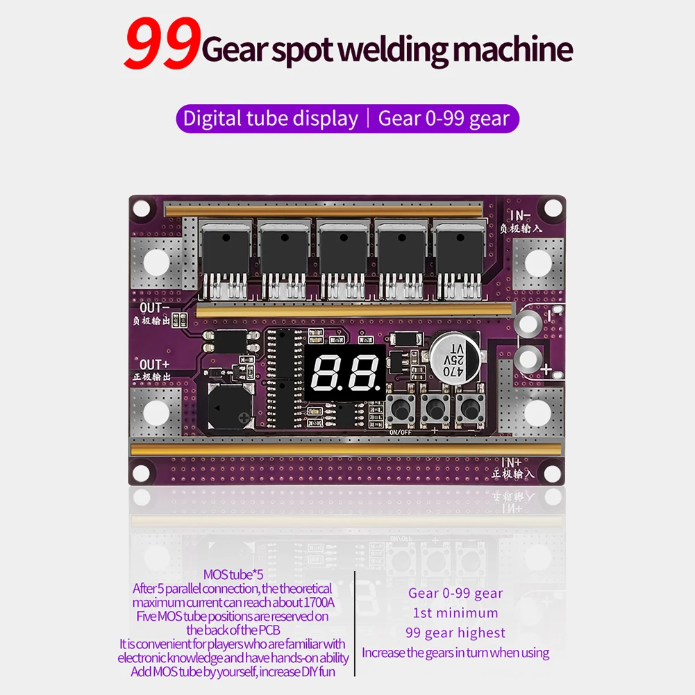 

12V Lithium Battery Control Board Kit with Automatically Trigger Welding Spot Welder PCB Circuit Board for DIY 18650 Batteries