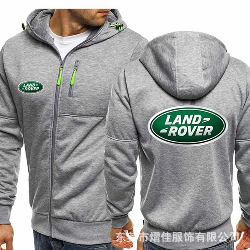 

Новинка, модная мужская Весенняя Толстовка LAND ROVER для мотоцикла, хлопковая повседневная мужская толстовка на молнии