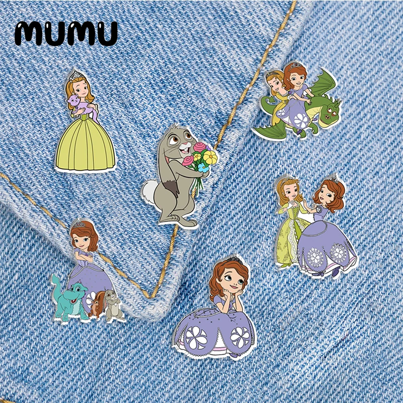 2024 новая София первая булавка на лацкан Акриловые Броши принцессы ручная работа