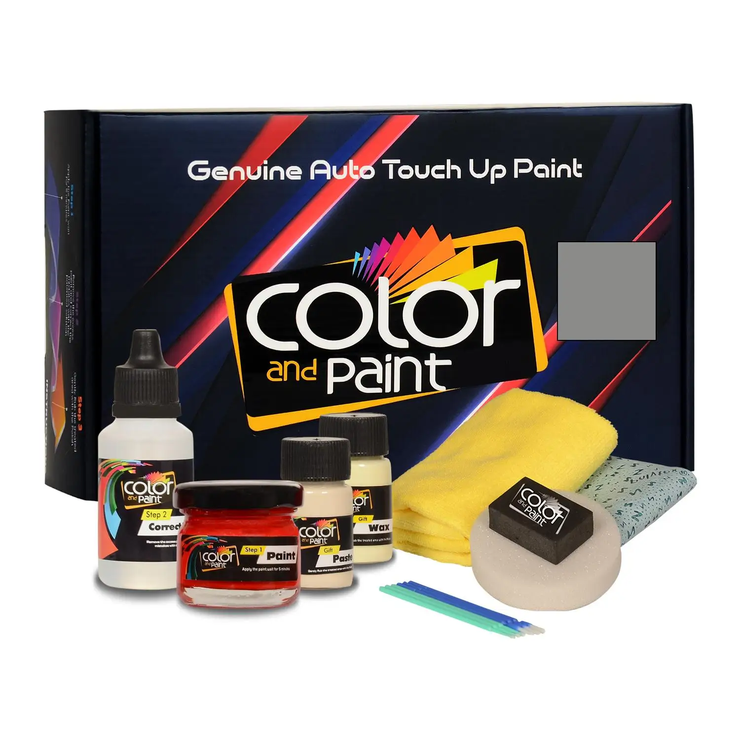

Color and Paint compatible with Renault Automotive Touch Up Paint - GRIS ETAIN MET MAT - 205.309 - Basic Care