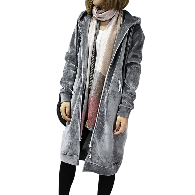 

Vest Hoodie Womens Warm Coats Winter Long Sweatshirts