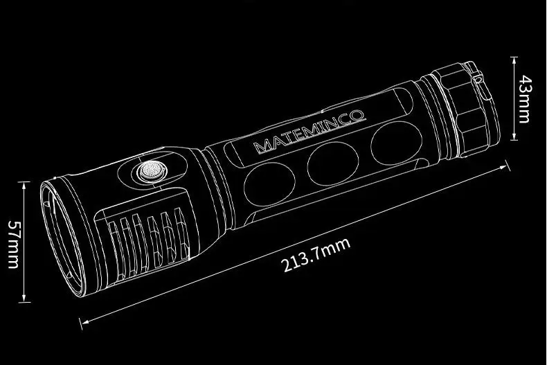Фото Mateminco MT003 Turbo 6000lm Фонарик Светодиодные фонарики Большой фонарик №2