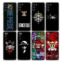japanese anime one piece logo phone case for samsung galaxy s7 s8 s9 s10e s21 s20 fe plus note 20 ultra 5g soft silicone case